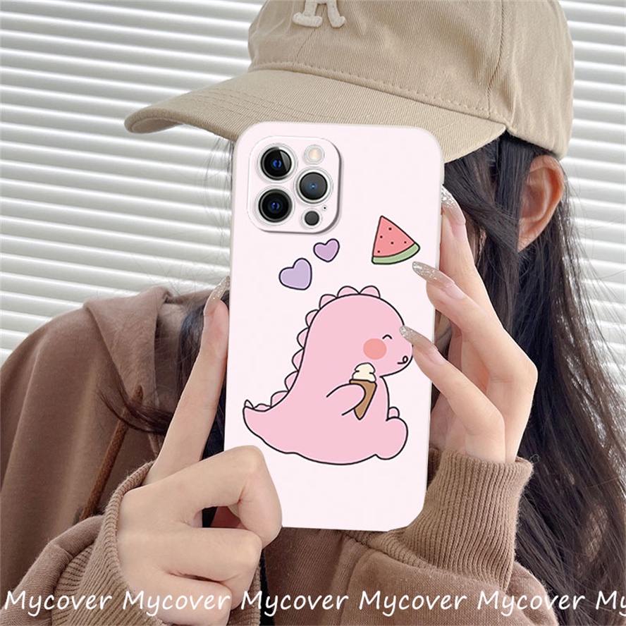 Ốp Điện Thoại Silicon Mềm Họa Tiết Khủng Long Hoạt Hình Cho iPhone 14 13 12 11 Pro Max X XR Xs Max 6 7 8 Plus