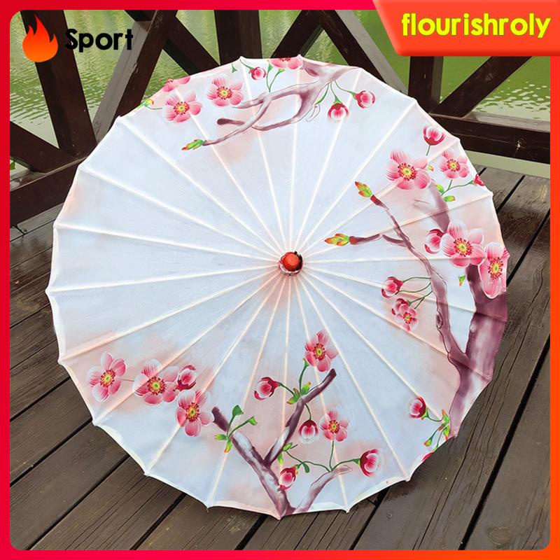 Dù Vải Lụa Thủ Công Chống Mưa Phong Cách Trung Hoa Cho Nữ
