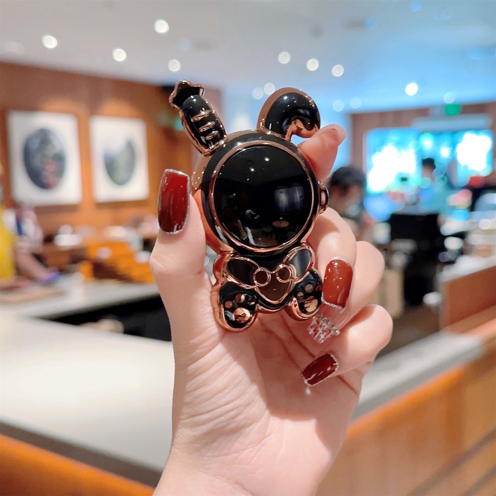 Ốp Điện Thoại Họa Tiết Chú Thỏ Có Túi Khí Và Giá Đỡ Nhẫn Cho iphone