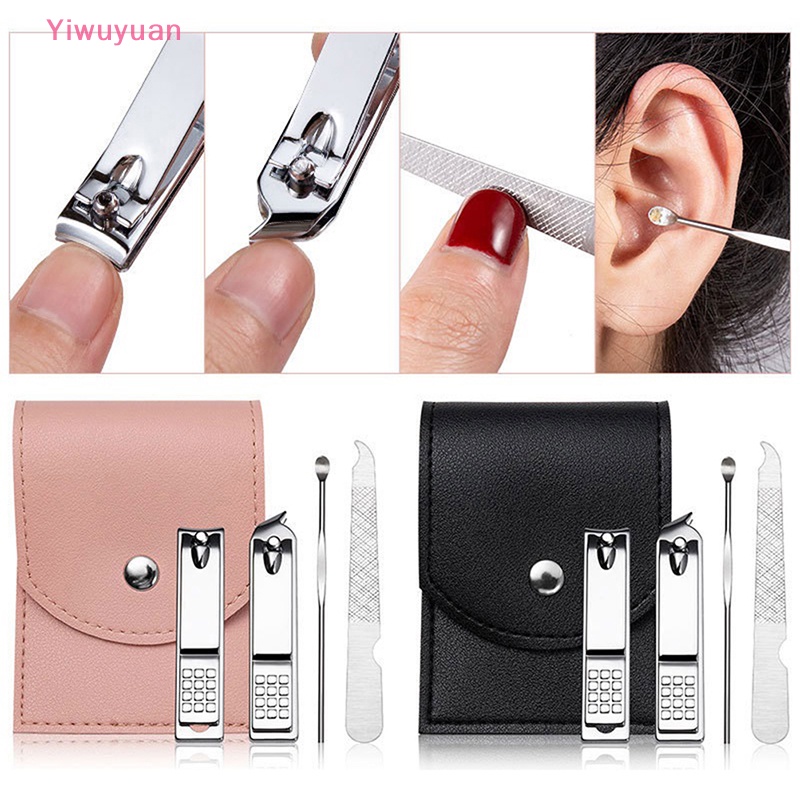 Bộ 4 / 7 Dụng Cụ Chăm Sóc Móng Tay Bằng Thép Không Gỉ Mới