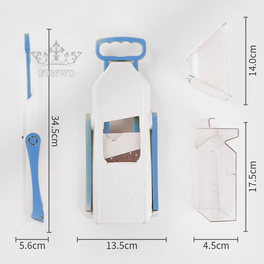 Dụng Cụ Cắt Lát Rau Củ Quả Với 4 Lưỡi Dao Có Thể Điều Chỉnh Dày Dặn Thông Dụng