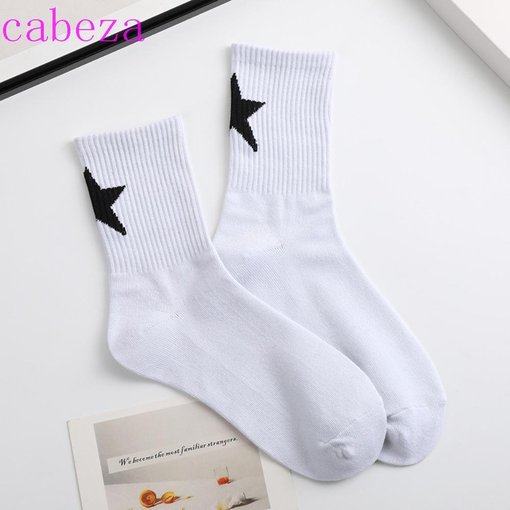 Đôi Vớ Thể Thao Cotton Thấm Hút Mồ Hôi Không Mài Mòn Họa Tiết Ngôi Sao Năm Cánh CABEZA