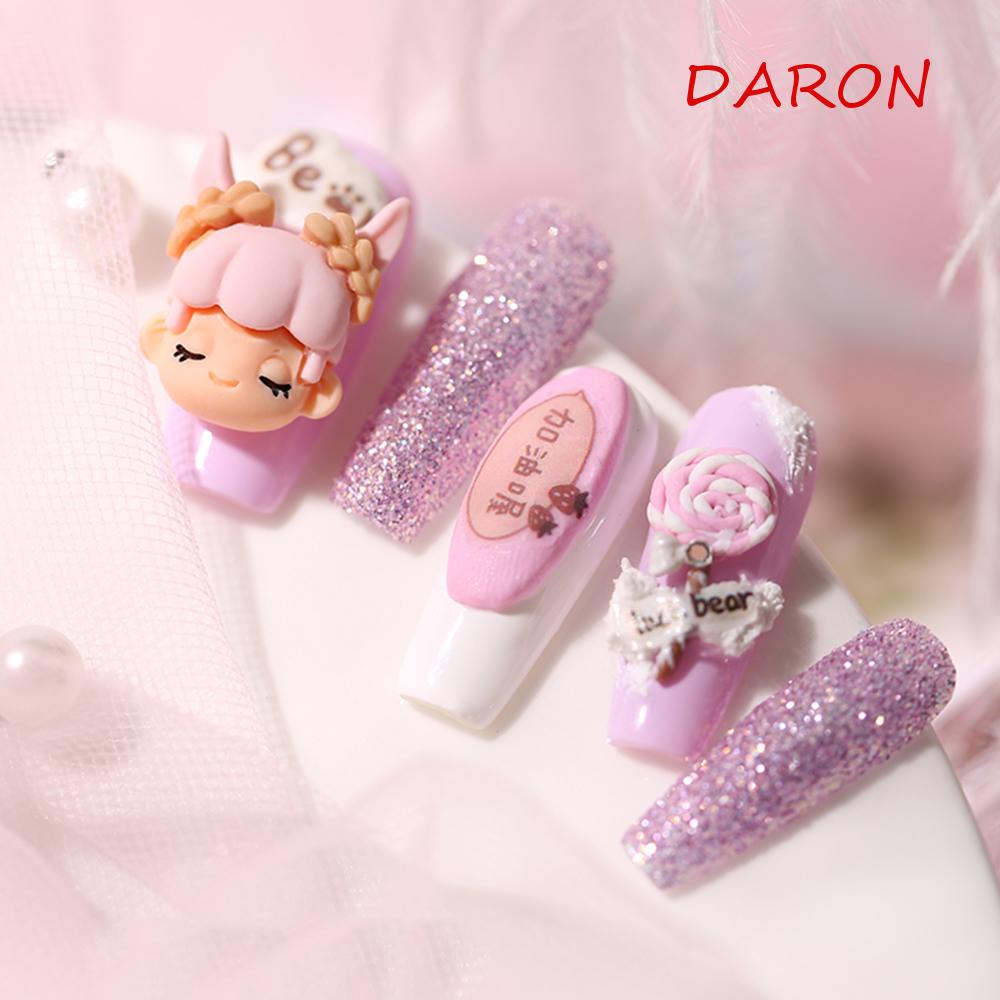 Phụ Kiện Trang Trí Móng Tay Kiểu Hoạt Hình Bé Gái Dễ Thương DIY
