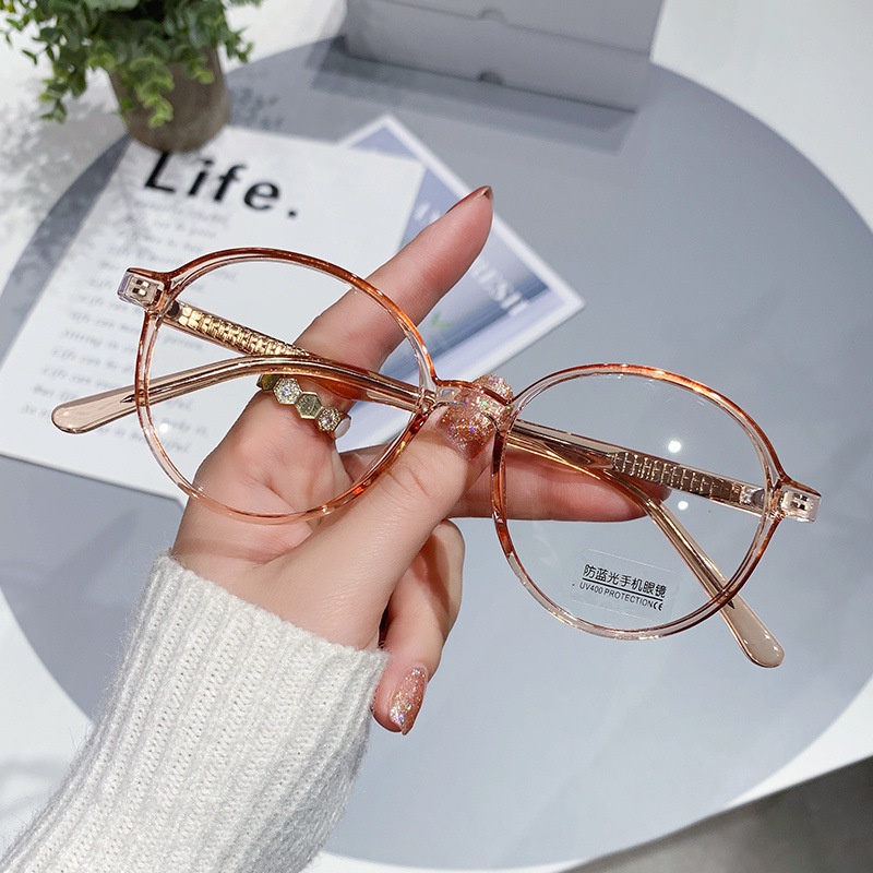 Mắt Kính Gọng Trong Suốt Chống Ánh Sáng Xanh Phong Cách Hàn Quốc Cổ Điển Thời Trang Cho Nam Và Nữ