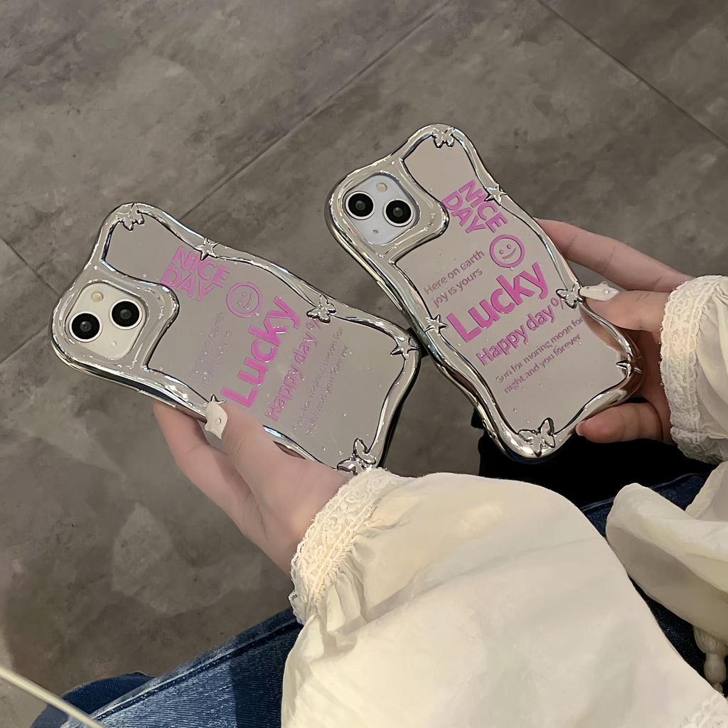 Ốp Điện Thoại tpu Mềm Tráng Gương Họa Tiết Hoạt Hình Cho Iphone 11 12 13 14 Pro Max