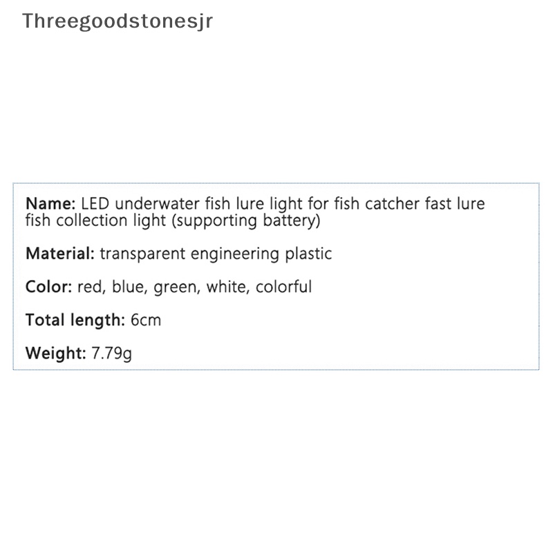 Mồi Mực Giả Câu Cá Mini Có Đèn LED Nhấp Nháy 6cm Màu Xanh Lá / Xanh Lá / Đỏ / Trắng JR