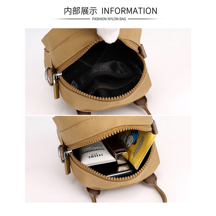 Túi Đeo Chéo Mini Bằng Nylon Chống Nước Thời Trang Hàn Quốc Mới Cho Nữ