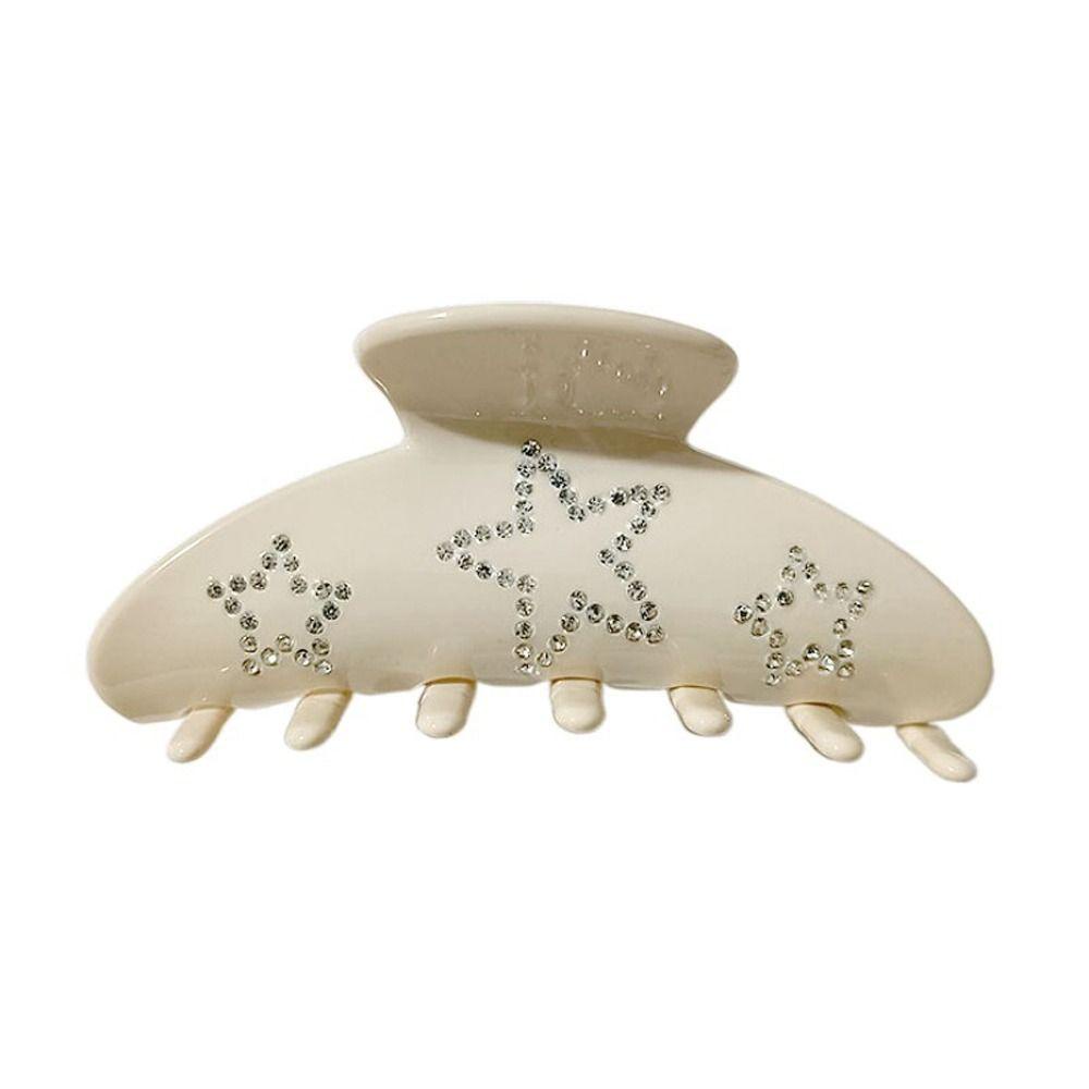 USNOW Kẹp Tóc Càng Cua Lớn Hình Ngôi Sao Năm Cánh Phong Cách Hàn Quốc Ins Y2k