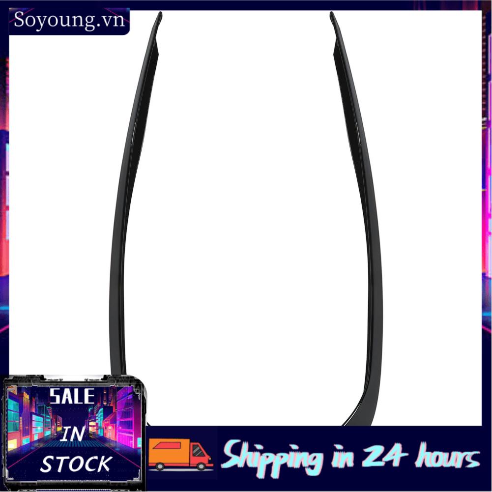 Soyoung Front Bumper Air Vent Trim  Weatherproof Splitter Spoiler Stylish Decor Glossy Black for Vehicle