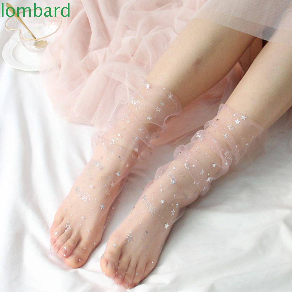 Tất Lưới Màu Kẹo Ngọt Họa Tiết Ngôi Sao Lấp Lánh