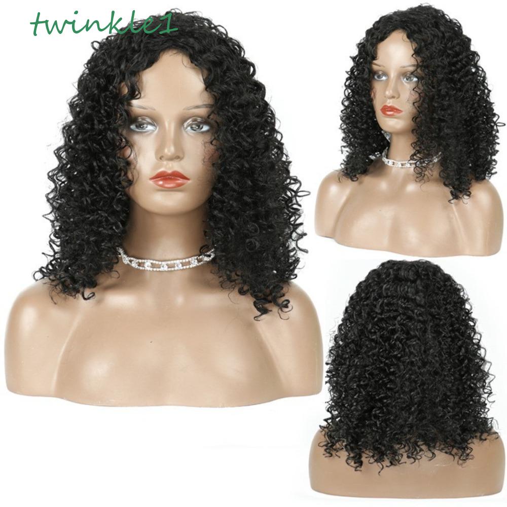 Bộ Tóc Giả Xoăn Bồng Bềnh Bằng Sợi Tổng Hợp Mềm Mại Tự Nhiên Thoáng Khí