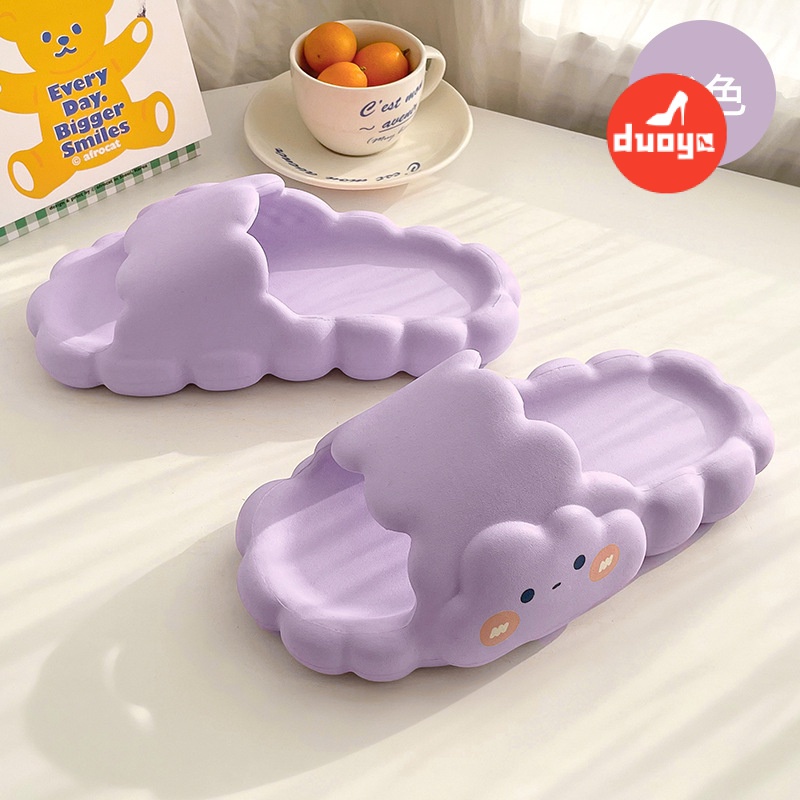 Dép Đi Trong Nhà Đế Dày Mềm Chống Trượt Đính Đá Pha Lê Hình Hoạt Hình Dễ Thương