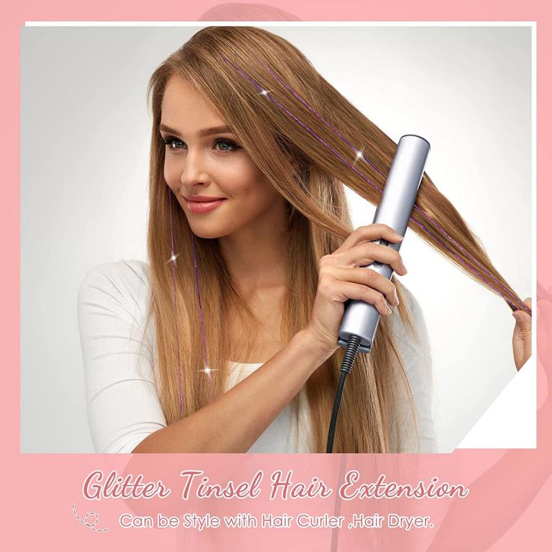 Set 12 Kẹp Tóc Lụa Màu Vàng Laser Lấp Lánh Nhiều Màu Sắc Dành Cho Nữ