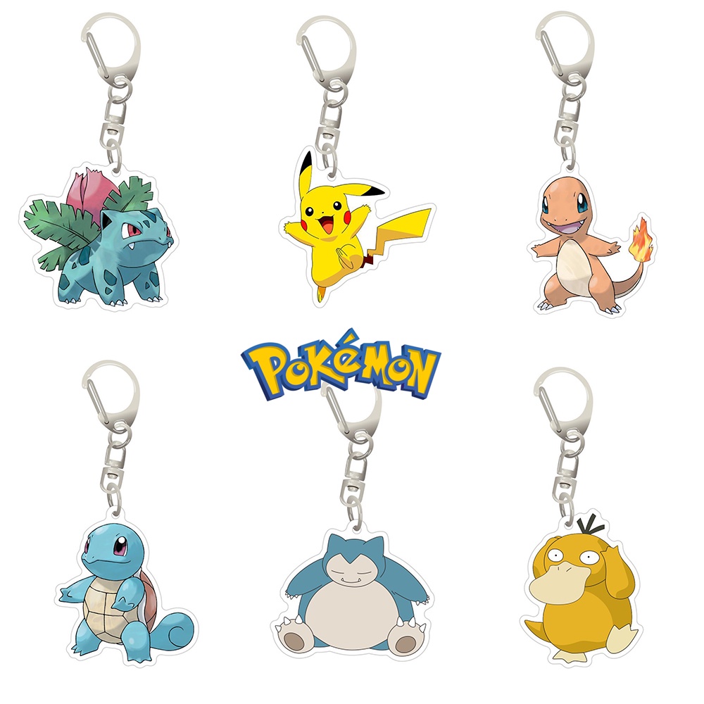 Y&P| Chìa Khóa Pokémon Nhật Bản Anime Rõ Ràng Name Mặt Dây Chuyền Móc Khóa