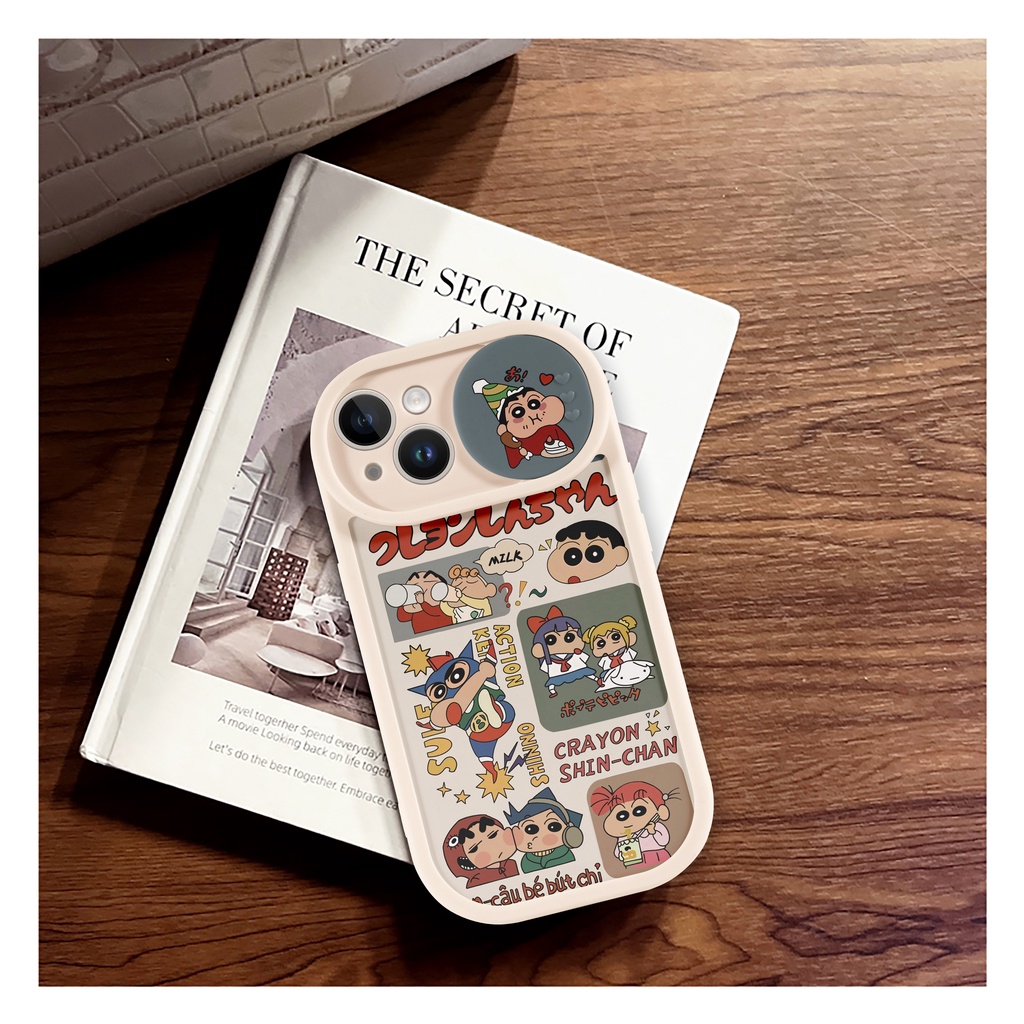 Ốp trượt cam cậu bé bút chì iPhone Ốp Điện Thoại Case Bút chì mới  14 XR 13 11 12 Pro Max 8 7 6 6S Plus X Xs Max Se 2020 13 12 11