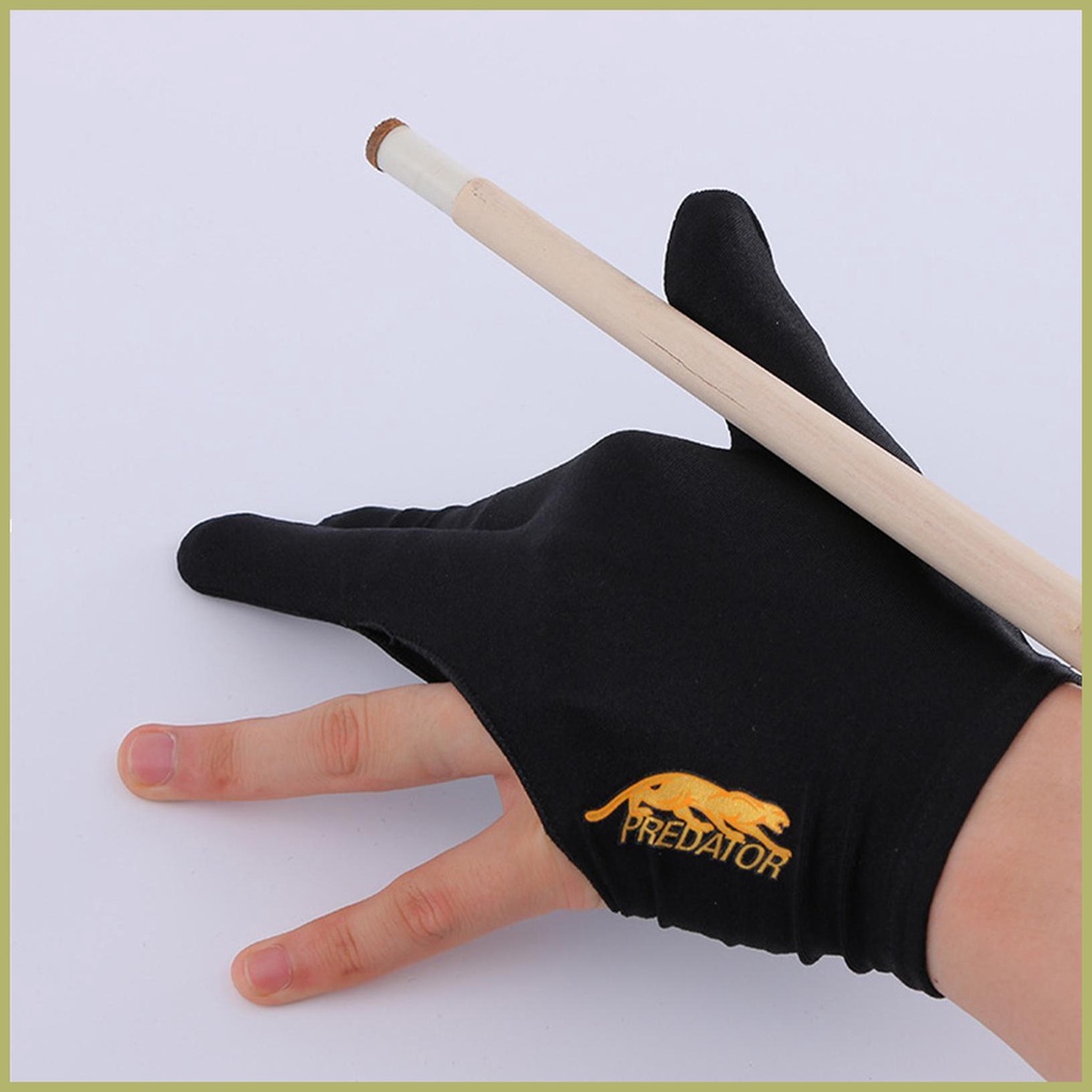 Set 2 Găng Tay Trái / Phải Chơi Bida Ba Ngón Chống Trượt Thoáng Khí Thêu Họa Tiết