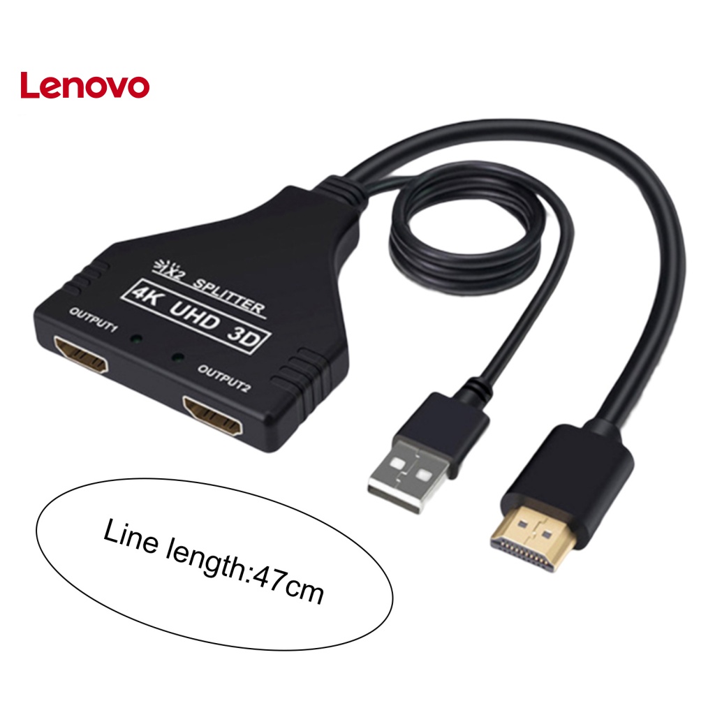 Bộ Chuyển Đổi Video Hướng Dương Với Nguồn USB 1080P HD-Compatible Video Adapter 1 Đầu Vào 2 HDMI Cho TV Laptop Pro