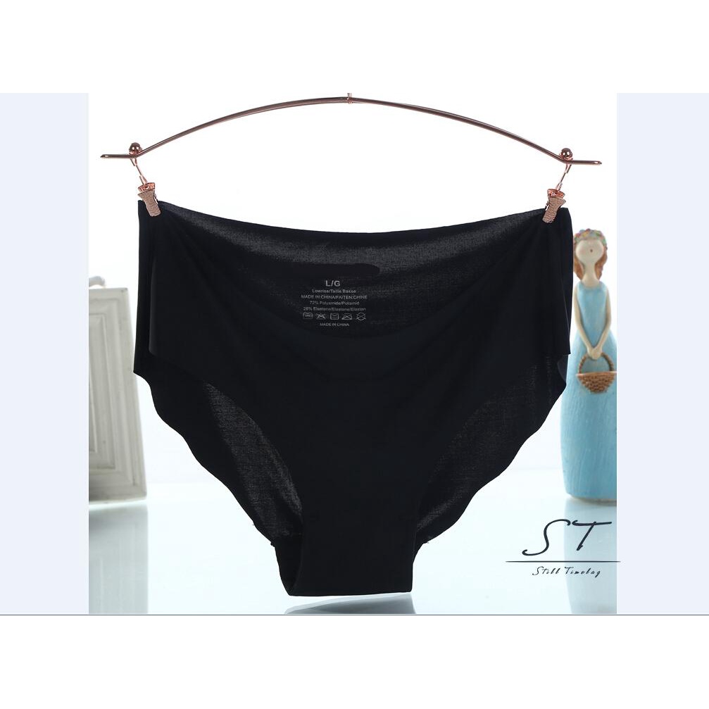 Quần Lót CY03 Chất Lụa Mềm Mại Lưng Thấp Màu Trơn Không Đường May Phong Cách Hipster Quyến Rũ Cho Nữ