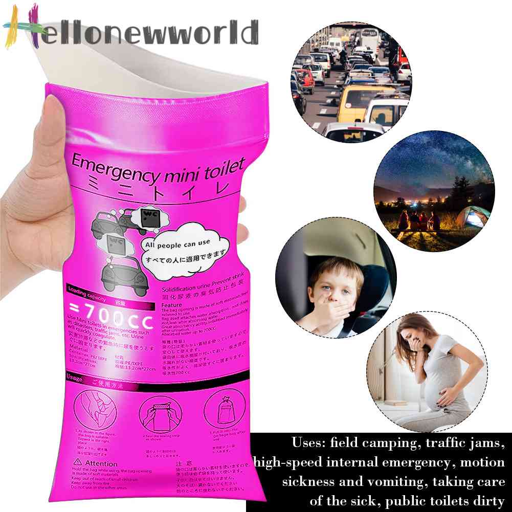 Túi Đi Tiểu Mini 700ml Di Động Dùng Một Lần Đa Ứng Dụng Cho Hoạt