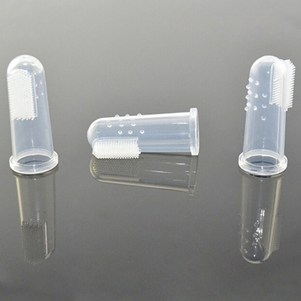 Bàn Chải Đánh Răng Bằng Silicon Mềm Đeo Ngón Tay Cho Thú Cưng