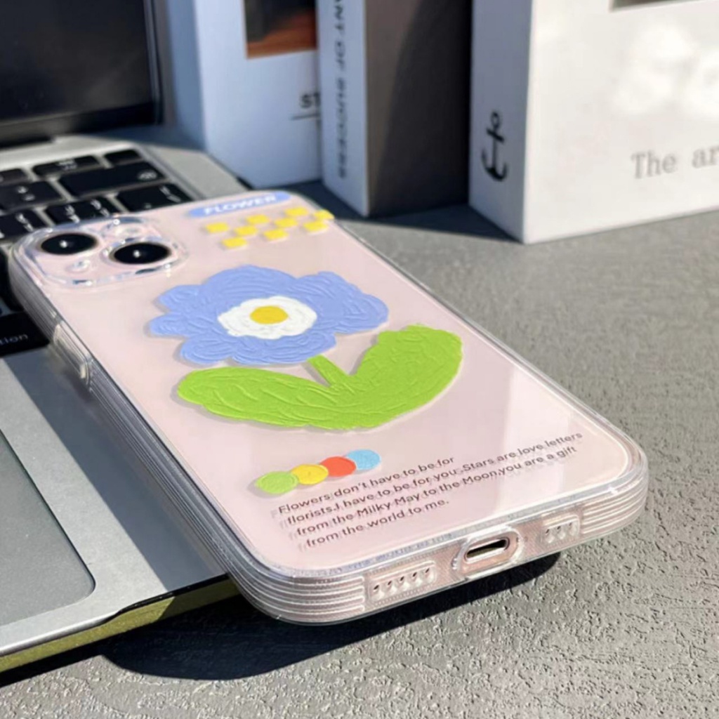 ✅Ốp Điện Thoại Phủ Lông Họa Tiết Hoa Xinh Xắn Phong Cách Nhật Hàn Cho iPhone14pro13 14 12 11