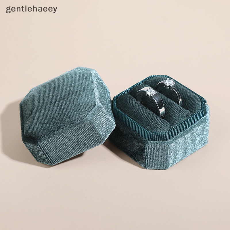 Gent Hộp Đựng Trang Sức Hình Bát Giác Bằng Vải Nhung Kẻ Sắp Xếp Gọn Gàng EN