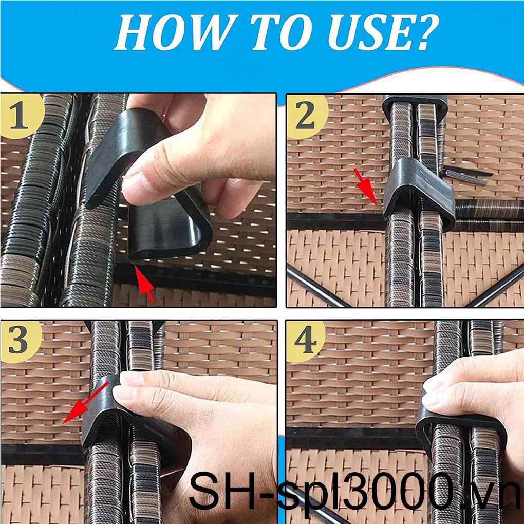 Bộ 8 Kẹp Nhựa Cố Định Đồ Nội Thất Trong Nhà