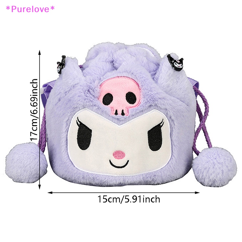 SANRIO Ba Lô Đeo Vai Hình Búp Bê Kuromi Melody Cinnamoroll Nhồi Bông Mềm Đáng Yêu Cho Bé Gái Mới