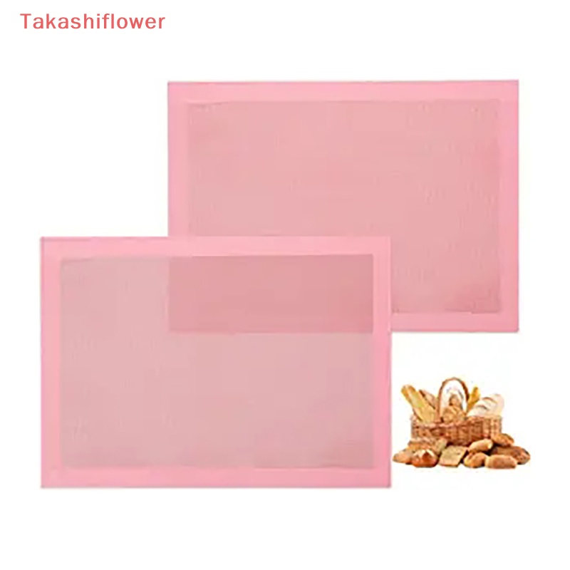 1 Miếng Lót Silicone Màu Hồng Đục Lỗ Chống Dính Có Thể Tái Sử Dụng