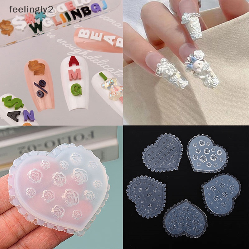 Khuôn Silicone Tạo Hình Trang Trí Móng Tay 3D DIY