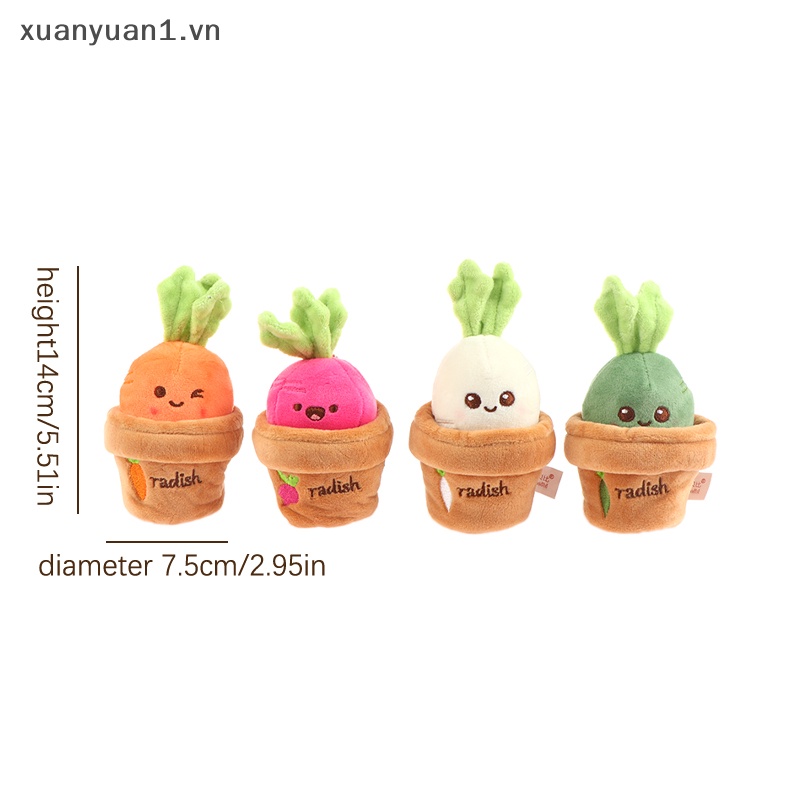 Móc Khóa Hình Củ Cà Rốt Nhồi Bông Đáng Yêu