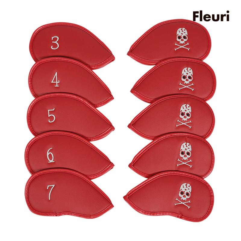 Set 10 Vỏ Bọc Đầu Gậy Đánh Golf Thêu Họa Tiết
