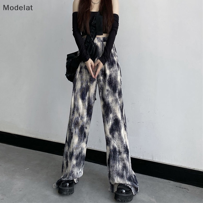 Mfc Quần ống rộng In Họa Tiết Phong Cách Harajuku Đường Phố Vintage Dành Cho Nữ