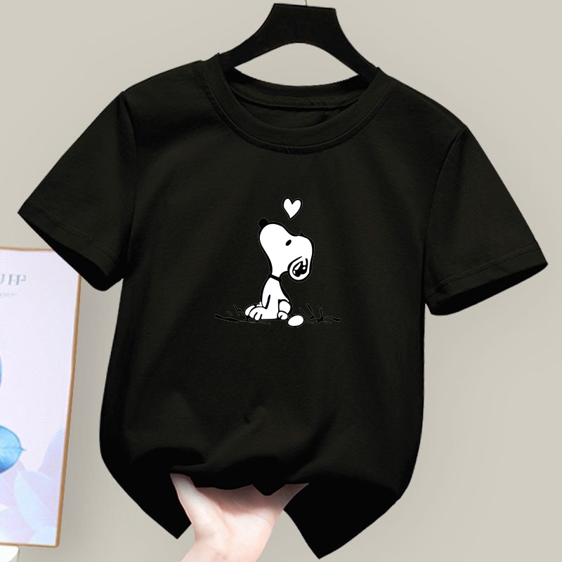 Áo Thun NgắN Tay Unisex In HoạT HìNh Cho Bé