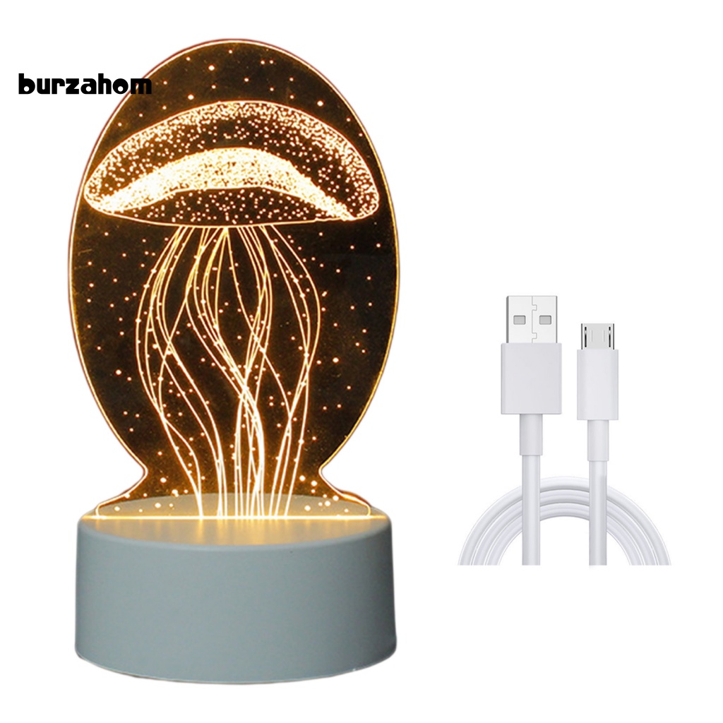 1 Bộ Đèn Ngủ LED Tạo Hình Gấu / Mũ Bằng Acrylic Tiết Kiệm Năng Lượng