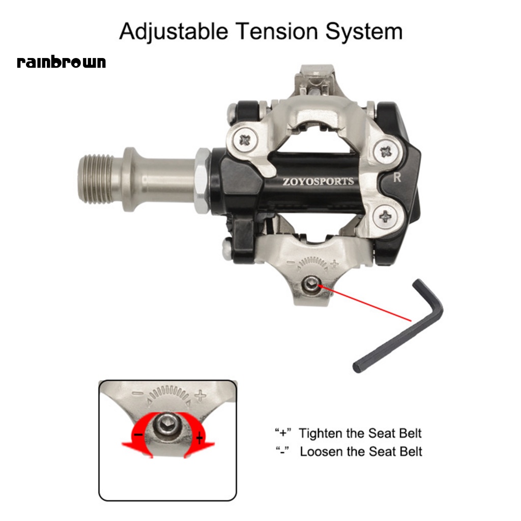 1 Bộ Bàn Đạp Tự Khóa Bằng Hợp Kim Nhôm Độ Bền Cao Chống Rỉ Sét Có Thể Điều Chỉnh Cho Xe Đạp Leo Núi