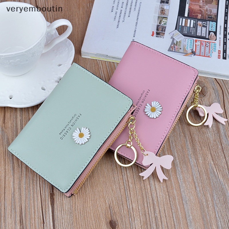 Ví Ngắn Bằng Da PU Có Khóa Kéo Thời Trang Dành Cho Nữ