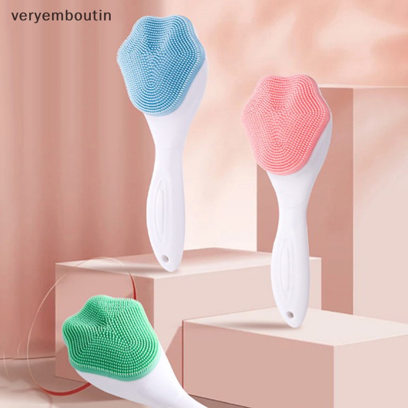 Cọ Rửa Mặt Silicone Tay Cầm Hình Chân Mèo / Gấu Làm Sạch Lỗ Chân Lông