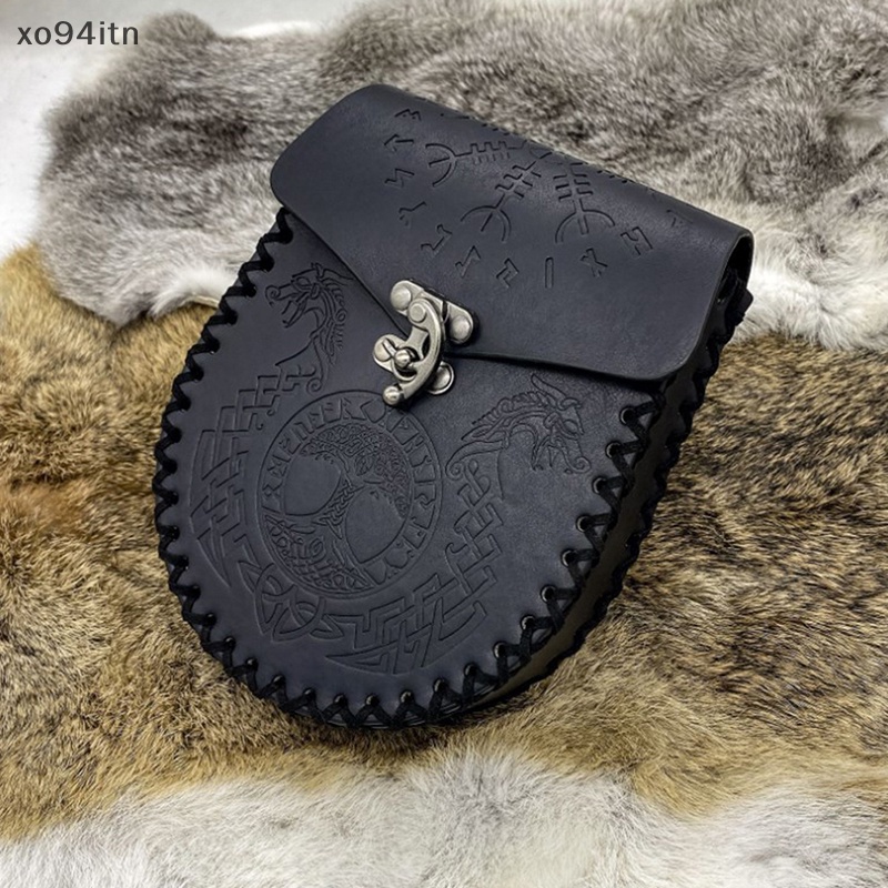 Túi Da Đựng Tiền Đeo Thắt Lưng Phong Cách Thời Trung Cổ