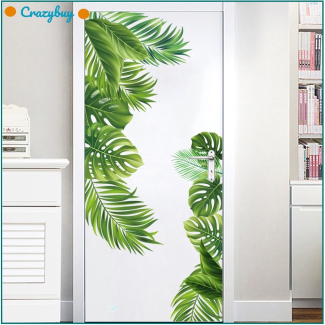 Cr Set 2 Đề Can Dán Tường Chống Thấm Nước Hình Lá Cây Độc Đáo