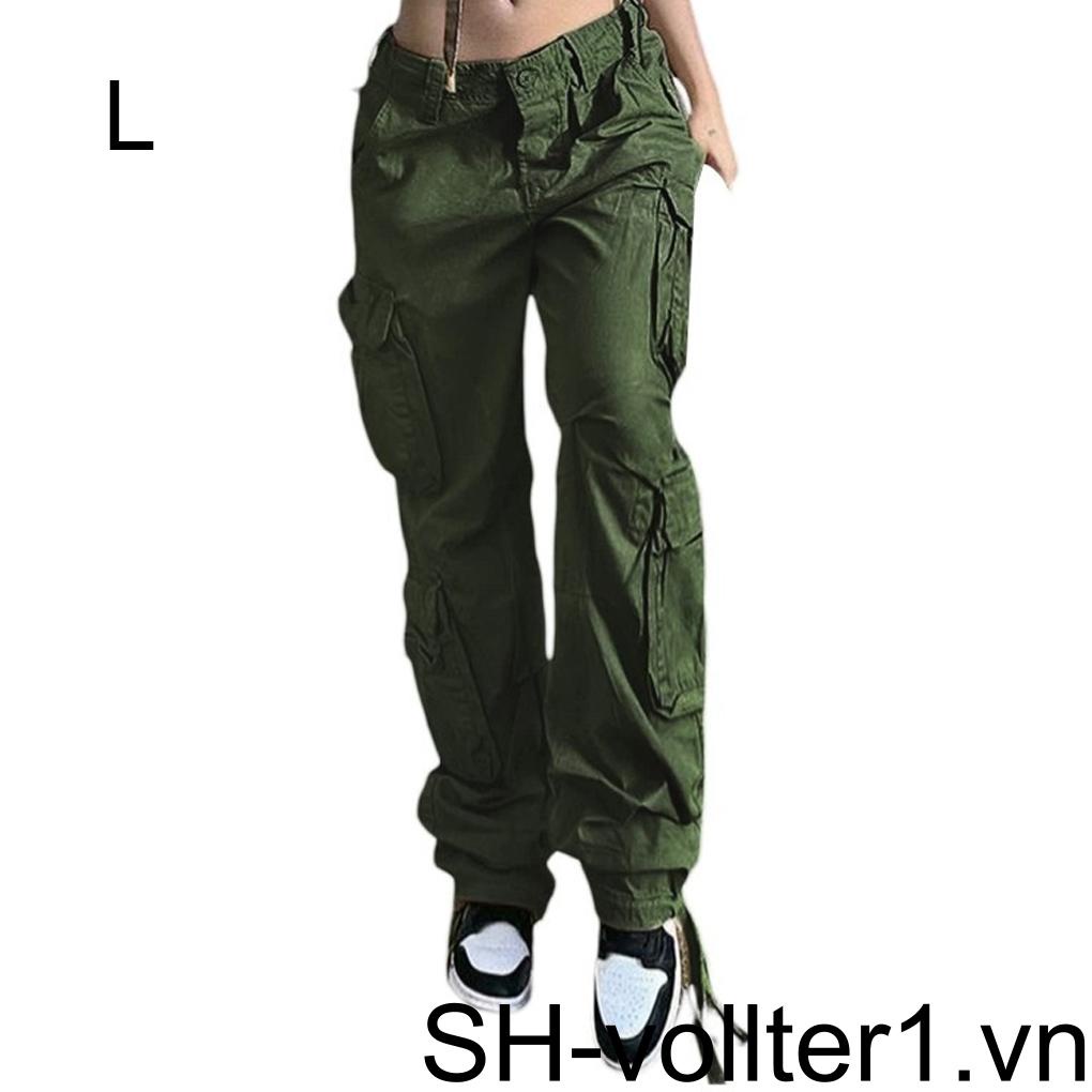 Quần Jean Cotton Ống Rộng Lưng Thấp Thời Trang Xuân Thu Cho Nữ