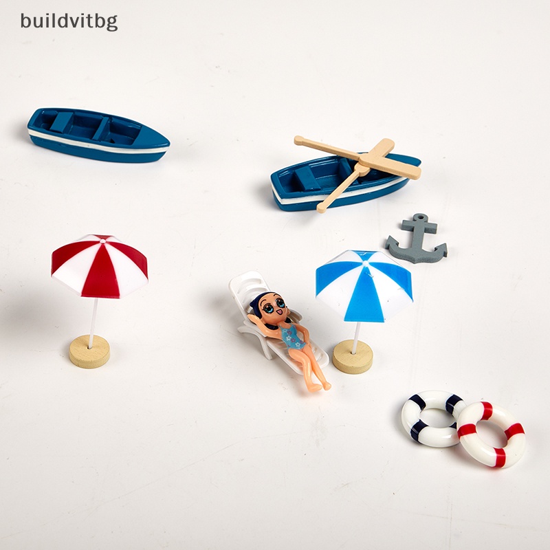 Mô Hình Bãi Biển Mini Nhân Tạo Chống Nắng Trang Trí Tiểu Cảnh / Vườn Nhà Búp Bê vitbg