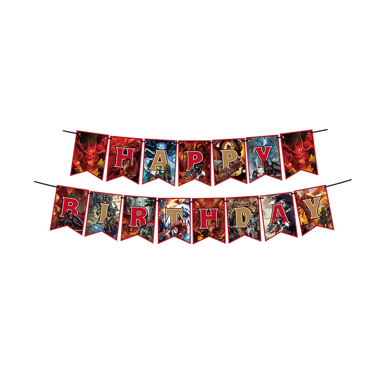Set Bong Bóng Họa Tiết Rồng Kira Dungeons Trang Trí Tiệc Sinh Nhật Cho Bé