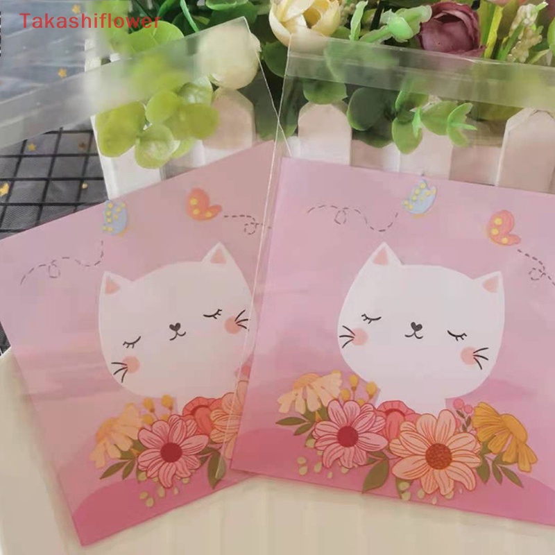 Set 100 Túi Đựng Bánh Kẹo Tự Dính Họa Tiết Hoạt Hình Dễ Thương