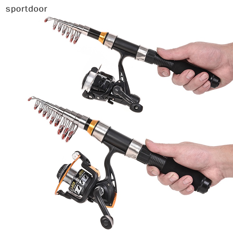 Cần Câu Cá Thể Thao [sportoutdoor] Cần Câu Xoay Bằng Sợi Carbon Cứng Cáp Có Thể Thu Gọn Mang Đi Du Lịch [out]
