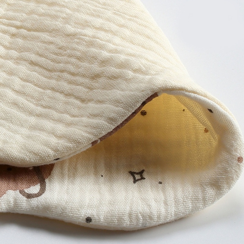 Yếm Ăn Cotton 6 Lớp Thấm Hút Tốt In Họa Tiết Hoạt Hình Xinh Xắn Cho Bé