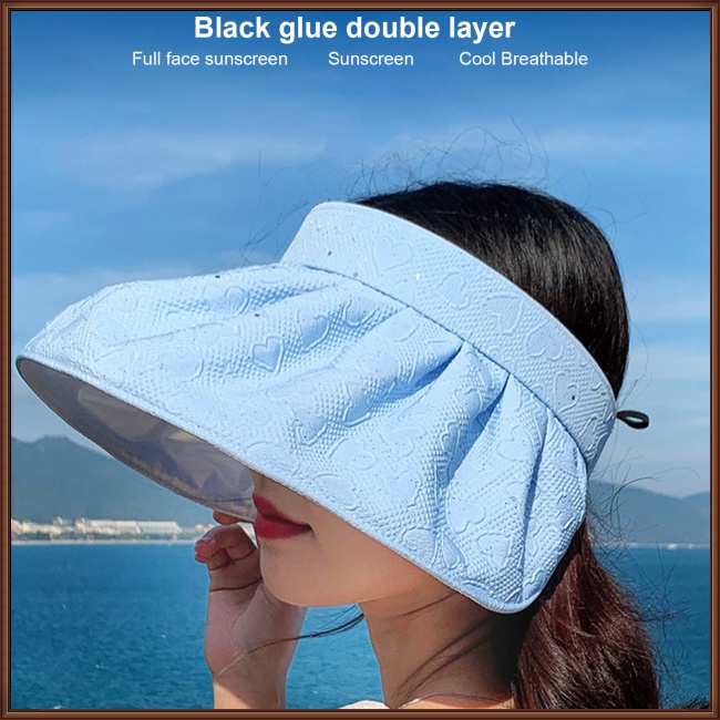 Nón Rộng Vành Hở Chóp Chống Tia Uv Thời Trang Đi Biển Mùa Hè Cho Nữ