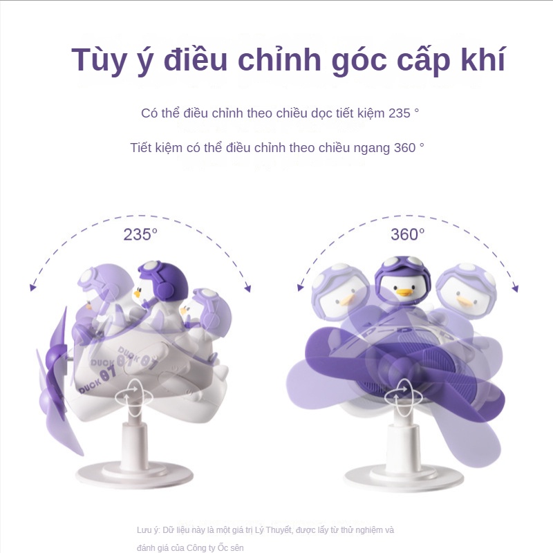 Quạt Mini Để Bàn Có 2 Kẹp Gắn Màn Hình Máy Tính Phong Cách Mới 2023