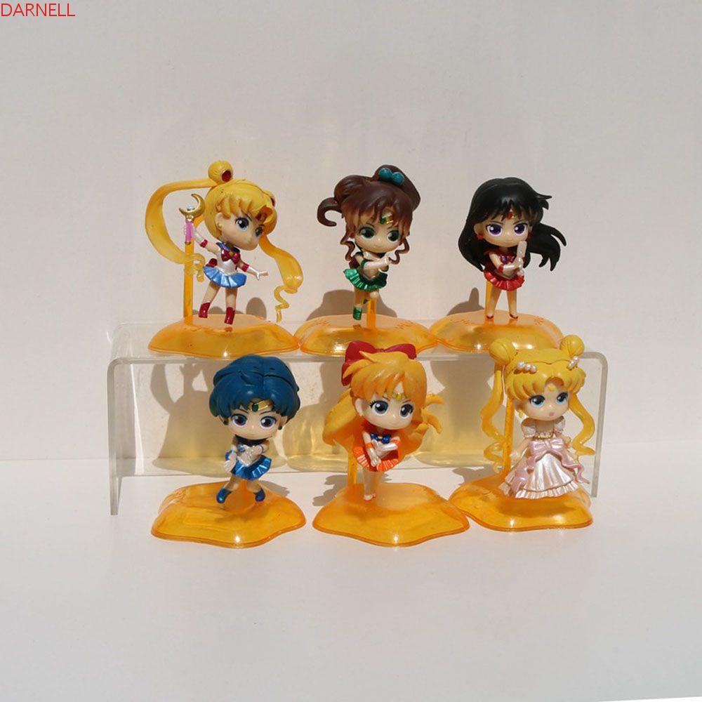 Set 6 Mô Hình Đồ Chơi Nhân Vật Thủy Thủ Mặt Trăng Đáng Yêu