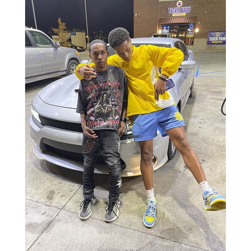 Eric Emanuel Quần Short Thể Thao Bóng Rổ Chạy Bộ Dáng Rộng Phối Màu Tương Phản Nhanh Khô Phong Cách Mỹ